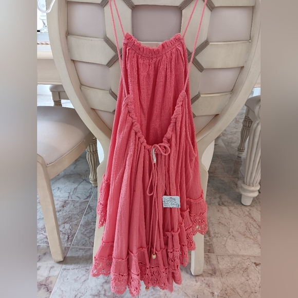 Free People Pink Backless Dress - Picture 2 of 4